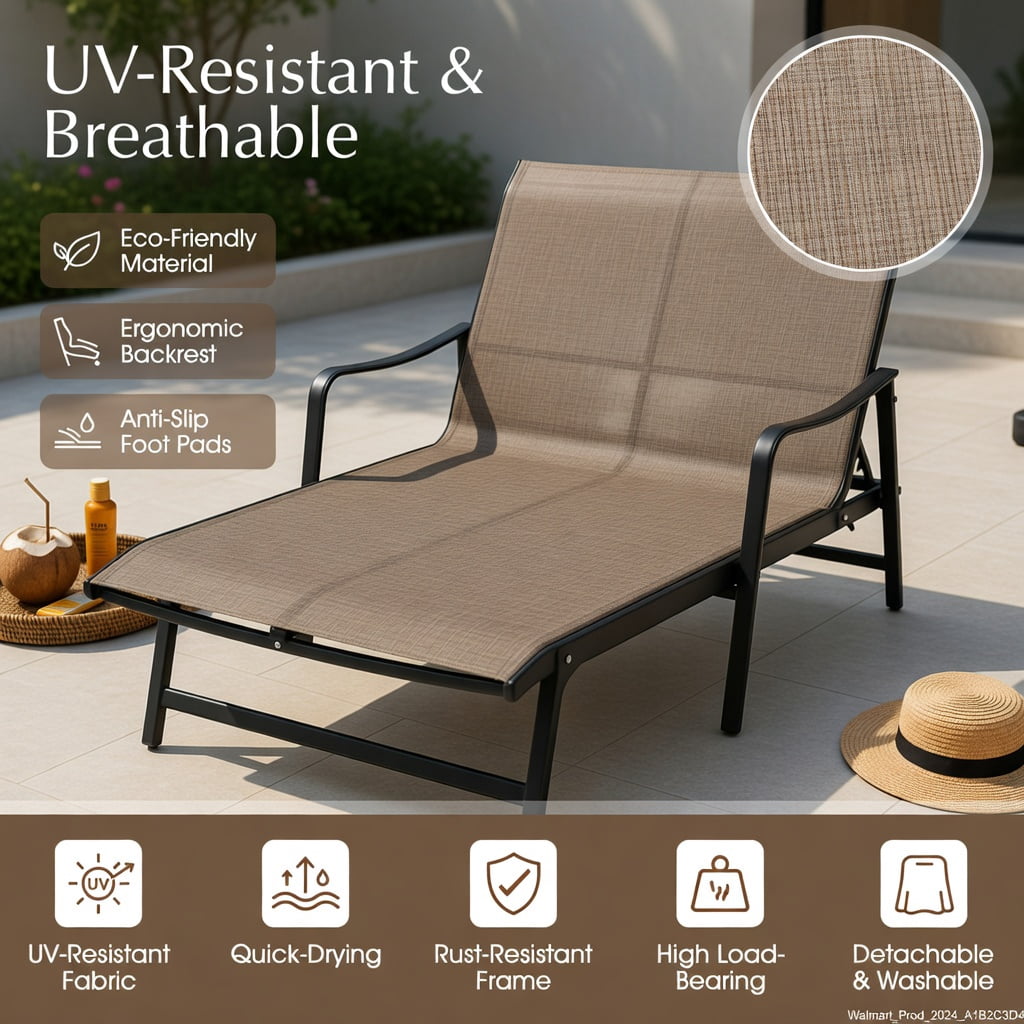 Hommoo 2-Person Outdoor Glider Bench with High Backrest, Metal Patio Swing Seat for Porch, Balcony & Garden, Gray