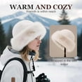 thumbnail image 5 of Women's Winter Faux Fur Bucket Hat, 2026 New Fluffy Furry Warm Hats, Warm Woolen Hats, Fur Hat for Women, 5 of 8