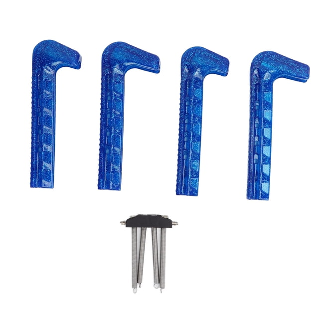 4 protectores para patines de hielo, antideslizantes, de plástico suave, ajustables, cubiertas para patines de Hockey para el hogar, color azul YUNYI BRAND Deportes