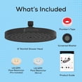 thumbnail image 6 of SparkPod 8" Matte Black High Pressure Showerhead, 6 of 8