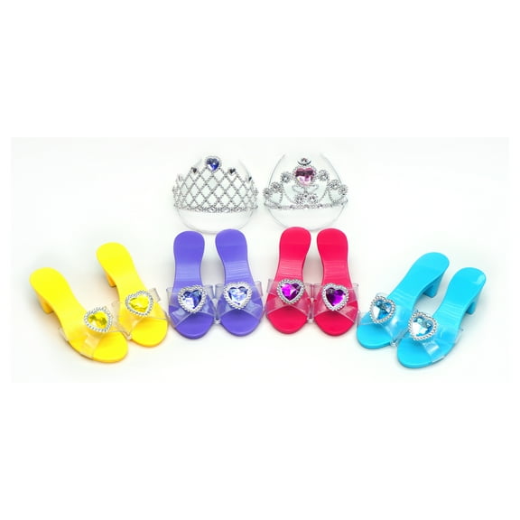 Rainbow Star Dress Up Kit - 4 Shoes and 2 Tiaras Set