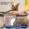 thumbnail image 5 of SereneLife Foldable Dog Bath Tub with Adjustable Height, 360° Access, Drain Hose & Storage Pockets – 130 lb Capacity Grooming Station for Indoor/Outdoor Use, Beige, 5 of 7