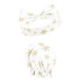 thumbnail image 4 of Hudson Baby Infant Girl Cotton Headband and Scratch Mitten Set, Fancy Plaid Snowflake, 0-6 Months, 4 of 5