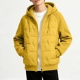 thumbnail image 2 of Txenfivo Boys Jacket with Hood, 7-17 Full Zip Warm Quilted Coat for Boys Contrast Sleeve Outerwear, 2 of 8