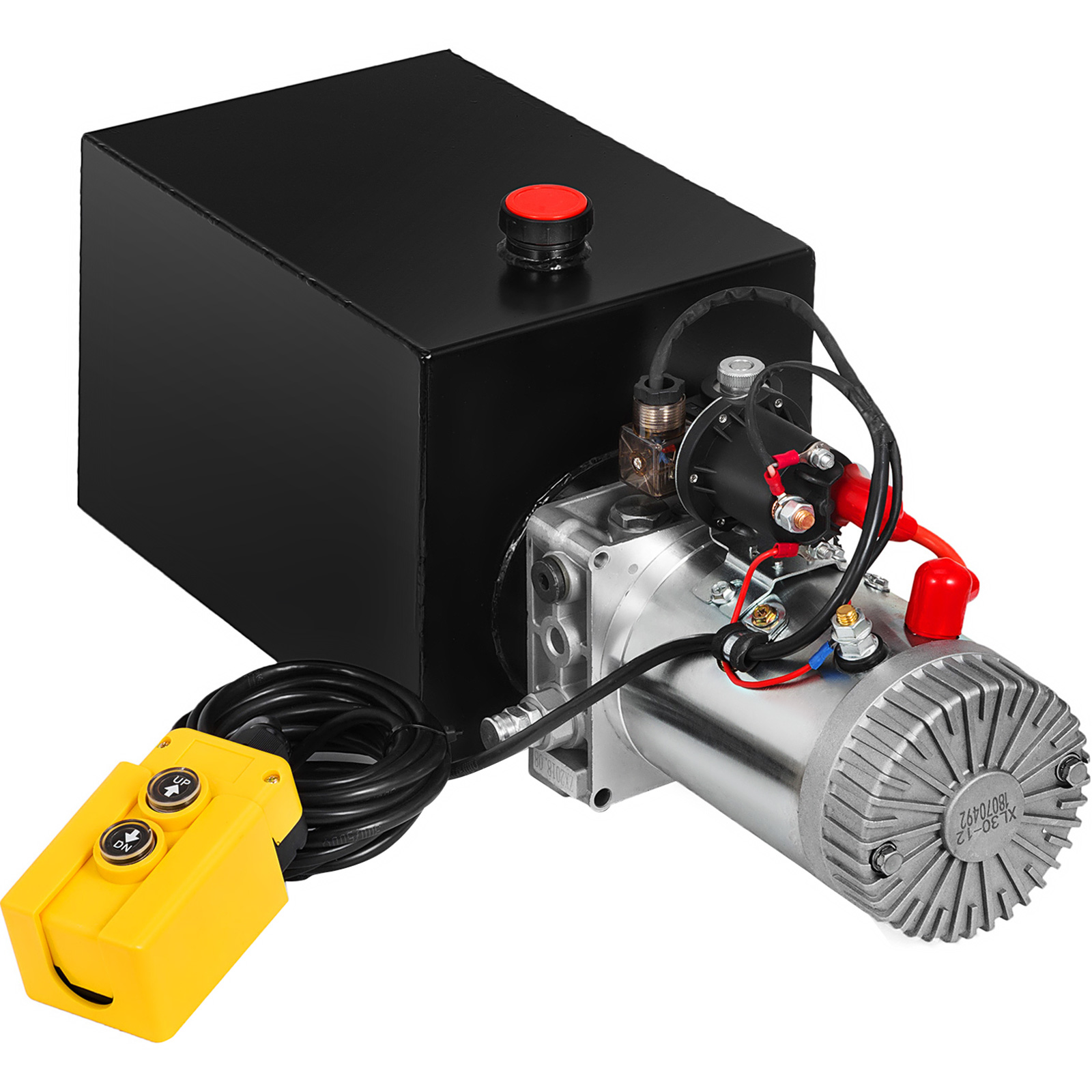 VEVOR Pompa Idraulica 12V DC – Serbatoio 10L, Monoeffetto, 3200 PSI, Per Ribaltabili E Piattaforme Di Sollevamento