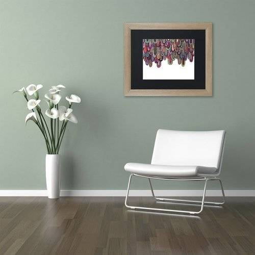 Trademark Fine Art "Drips" Canvas Art by Hello Angel, Black Matte, Birch Frame