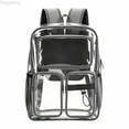 thumbnail image 2 of Zecgelong Clear Backpack Large Capacity Waterproof Double Shoulder Daypack for Travel Gray, 2 of 5