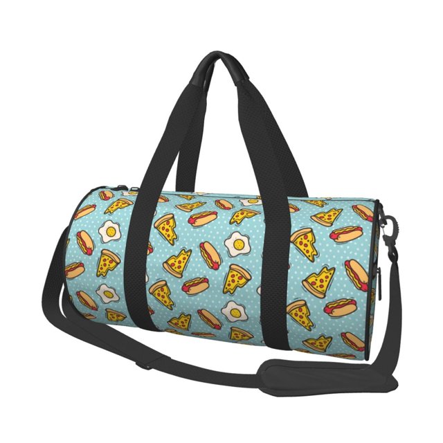 Easygdp Hot Dog Pizza Bolsa de Viaje, Bolsa de Mano, Bolsa de Gimnasio, Bolsa de Equipaje para Viaje