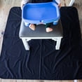 thumbnail image 4 of Solid Black Minimalist Splash Mat - A Waterproof Catch-All for Highchair Spills and More!, 4 of 8