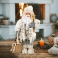thumbnail image 1 of Adornos navideños, figuras de Papá Noel de 18 pulgadas, muñeco de Papá Noel de pie, estatua de Papá Noel para escaparate navideño, decoración de escritorio para el hogar, muñeco de peluche navideño., 1 of 9