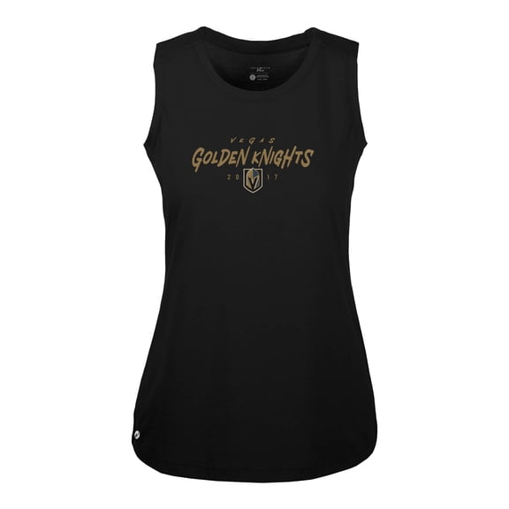 Women's Levelwear  Black Vegas Golden Knights  Macy Scratched Tank Top