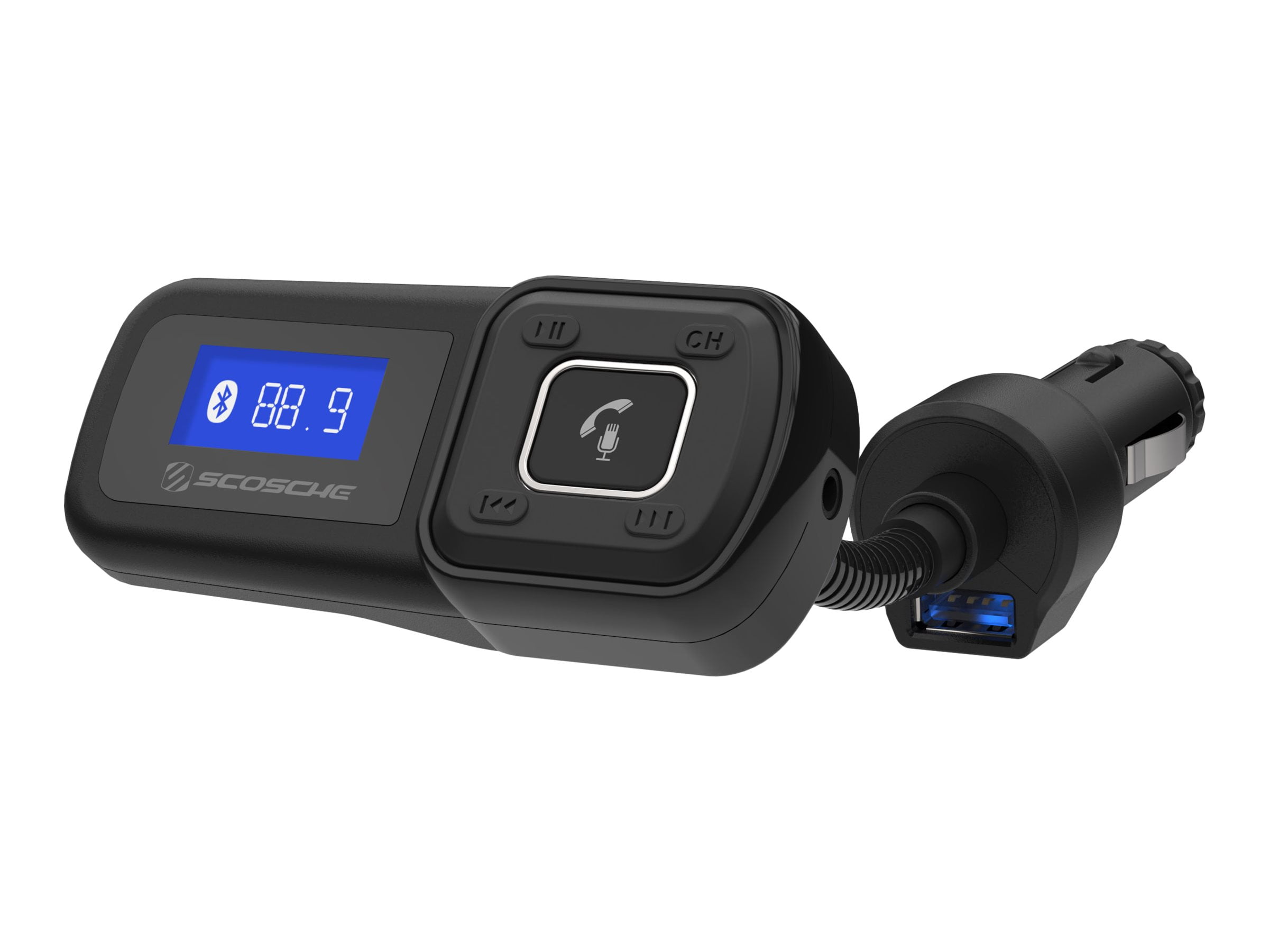 Bluetooth Hand free FM Transmitter Car charger for Car Radios 