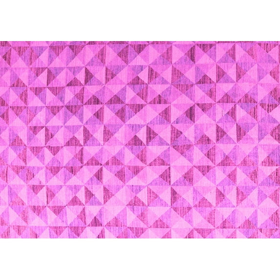 Ahgly Company Indoor Rectangle Oriental Pink Modern Area Rugs, 4' x 6'