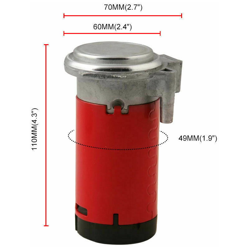thumbnail image 2 of kit de bomba de aire de compresor de aire rojo de 12 V, bocina eléctrica con manguera de motor electromagnético, utilizada para trompeta súper fuerte para reemplazar el kit de bomba de aire de cualquier automóvil Kuyhfg Sin marca, 2 of 4