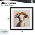 thumbnail image 4 of Stupell Industries Farmhouse Flower Crowned Goat Black Framed Print Under Glass, 13 x 13, by Roozbeh, 4 of 8