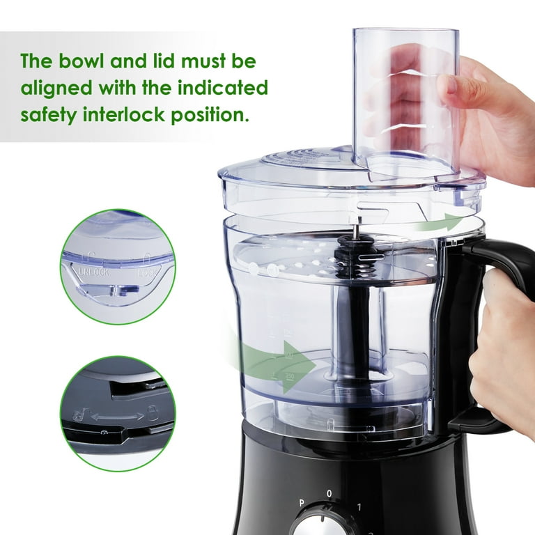 500W Professional Food Chopper with 3 Blades, 3-Speed Adjustment