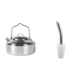 thumbnail image 1 of Camping Kettle Mini 1L Portable Tapot Mochilado de hambre de caminata Silver Silver, 1 of 9