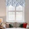 thumbnail image 2 of Blue Garden Forest Tie Up Valance Curtains for Windows, Kitchen Curtains Window Treatments, Modern Art Vintage Nature Rock Short Window Shades Valances for Bedroom Bathroom Cafe 54"x18", 2 of 8
