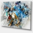 thumbnail image 2 of Motorcycle Headlight Watercolor - Contemporary Canvas Art Print, 2 of 4