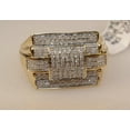 thumbnail image 3 of 3.00 CT Men Real Moissanite Engagement Pinky Ring 14k Yellow Gold Plated Silver, 3 of 3