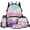 Twin Cherry Blossom Axolotl, variant on HUIACONG 4Pcs Watermelon Capybara Kids Backpack Set for Girls, Padded Strap Bookbag with Insulated Water Bottle, Water Bottle Cover and Lunch Box, Great Choice for Elementary School Girls