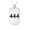 Silver 444, variant on Unisex Angel Number 666 Necklace Stainless Steel Square Pendant Simple Numerology Jewelry, Gold