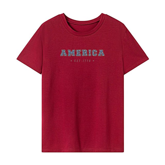 Camiseta de Verano para Mujer, Ajuste Regular, Camisetas de Verano para Acampar, Vacaciones, Viajes, Vacaciones L
