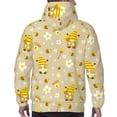 thumbnail image 7 of Fotbe Men's Hoodie with Cute Bee Gnome 2 Pattern - Kangaroo Pocket Pullover Hooded Sweatshirt, Perfect for Daily Wear, Travel, and Home-Small, 7 of 7