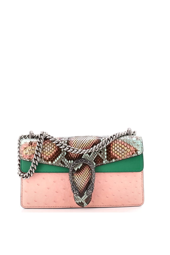 Pre-Owned Dionysus Bag Python with Ostrich and Leather Small By Rebag