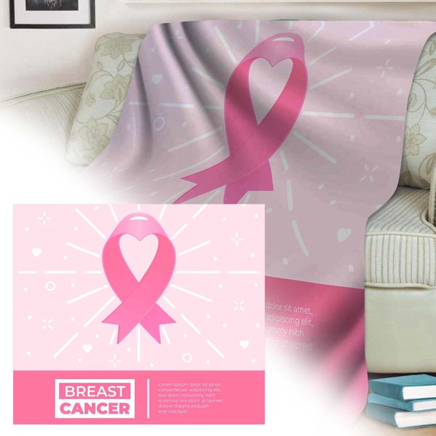 Mantente Fuerte, Inspira El Cambio: Manta Con Estampado De Concienciación Sobre El Cáncer De Mama Para Y