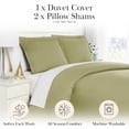 thumbnail image 2 of Neutral Solid Color 3-Piece Duvet Cover Set by Southshore Fine Linens, 2 of 9