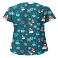 thumbnail image 2 of PENGXIANG Hauts Style Infirmière Imprimé Renne pour Femmes T-shirt de Noël, 2 of 3