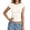 A-Beige215, variant on Womens Fitted Crop T-Shirts Crew Neck Cap Sleeve Ribbed Knit Slim Fit Layering Tees Stretchy Casual Elegant Short Top