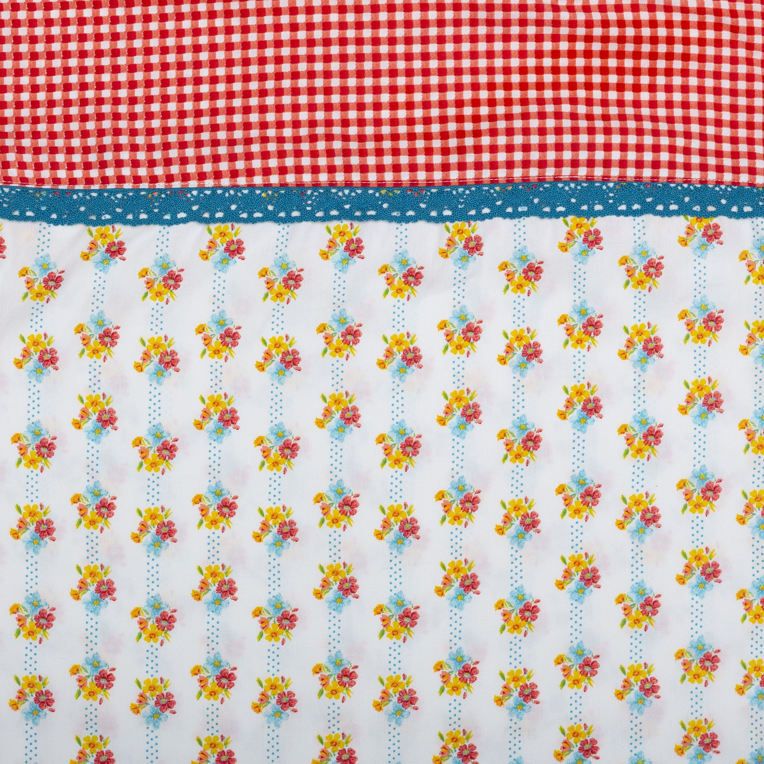 The Pioneer Woman 4-Piece 300 Thread Count Multi-color Printed Cotton Bed Sheet Set, Queen