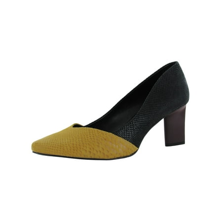

LOGO By Lori Goldstein Womens Kate Color Block Shoes Yellow Snake US 9