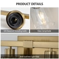 thumbnail image 3 of Jopath 37" Modern Golden 6-Light Bathroom Vanity Light Fixture, Industrial Wall Sconce with Clear Glass Shades for Mirror, Bathroom, Bedroom, and Hallway (No Bulbs), 3 of 8