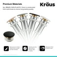 thumbnail image 3 of KRAUS Pop-Up Drain with Porcelain Ceramic Top for Bathroom Sink without Overflow, Gloss Black, 3 of 7