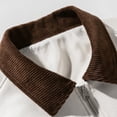 thumbnail image 6 of Maoxin Men's Coats and Jackets Men's Vintage Motorcycle Corduroy Solid Color Zipper Pocket Long Sleeved Casual Jacket White XL, 6 of 6
