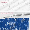 thumbnail image 6 of Merry Christmas Bathroom Shower Curtain Navy Blue Truck White Xmas Pine Tree Snowflake Waterproof Washable Shower Curtains for Bathtub Bath Decor with Grommets and Hook 36 X 72 Inch, 6 of 8