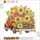 thumbnail image 2 of DIY Parcial Forma Especial Taladro Diamante Pintura Girasol Coche Clásico 30x30cm, 2 of 9