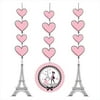 Creative Converting 995584 Party in Paris - Hanging Cutouts - Case of 18