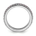 thumbnail image 2 of 925 Sterling Silver Stackable Expressions Polished Created Ruby Eternity Ring Size: 10; for Adults and Teens; for Women and Men, 2 of 5