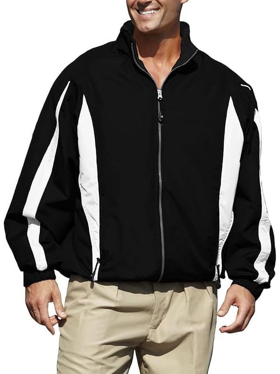 Men Phenom 833 Long-Sleeves Jacket (Black & White, Small)