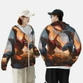 thumbnail image 4 of KLL Imprimé Dragon de Lave Veste à Capuche Extérieure Protection Solaire UPF 50+ pour Hommes et Femmes Manches Longues Pêche Randonnée Performance Chemise-TTG, 4 of 7