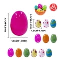 thumbnail image 2 of Easter Plastic Eggs Set of 13 – Large Fillable Egg with 12 Mini Colorful Eggs for Egg Hunt, Candy and Toys, Easter Basket Stuffers and Party Favors, 2 of 7