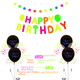 thumbnail image 5 of Decoración de fiesta fluorescente, bandera de cumpleaños fluorescente, juego de globos, tarjetas y pasteles, suministros para fiestas infantiles, 5 of 5
