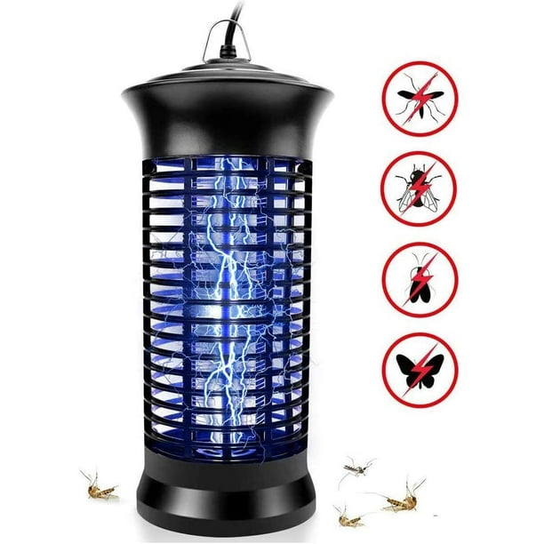 Zappeur d'insectes électrique, puissant tueur d'insectes, anti-moustiques,  lampe anti-moustiques, piège à insectes volants émettant de la lumière pour  l'intérieur (noir) 