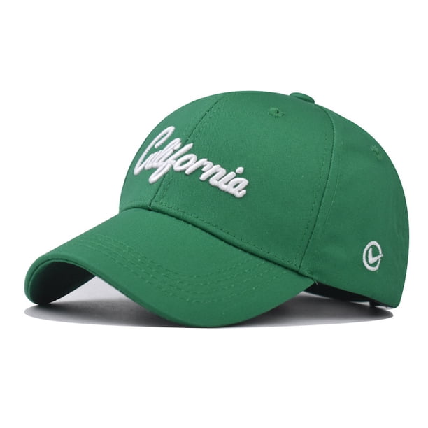 Gorra de béisbol de algodón verde California Anime para hombre