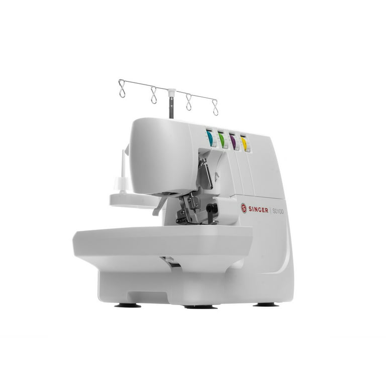 Singer S0100 Serger Sewing Overlock Machine With 2, 3, 4 Thread Capability  And 6 Different Stitch Patterns, Included Accessory Kit And Free Arm, White  : Target