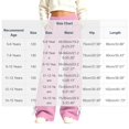 thumbnail image 3 of HAOTAGS Girls Wide Leg Sweatpants, Lace Trim Bow Casual Pants with Pockets, 3 of 7